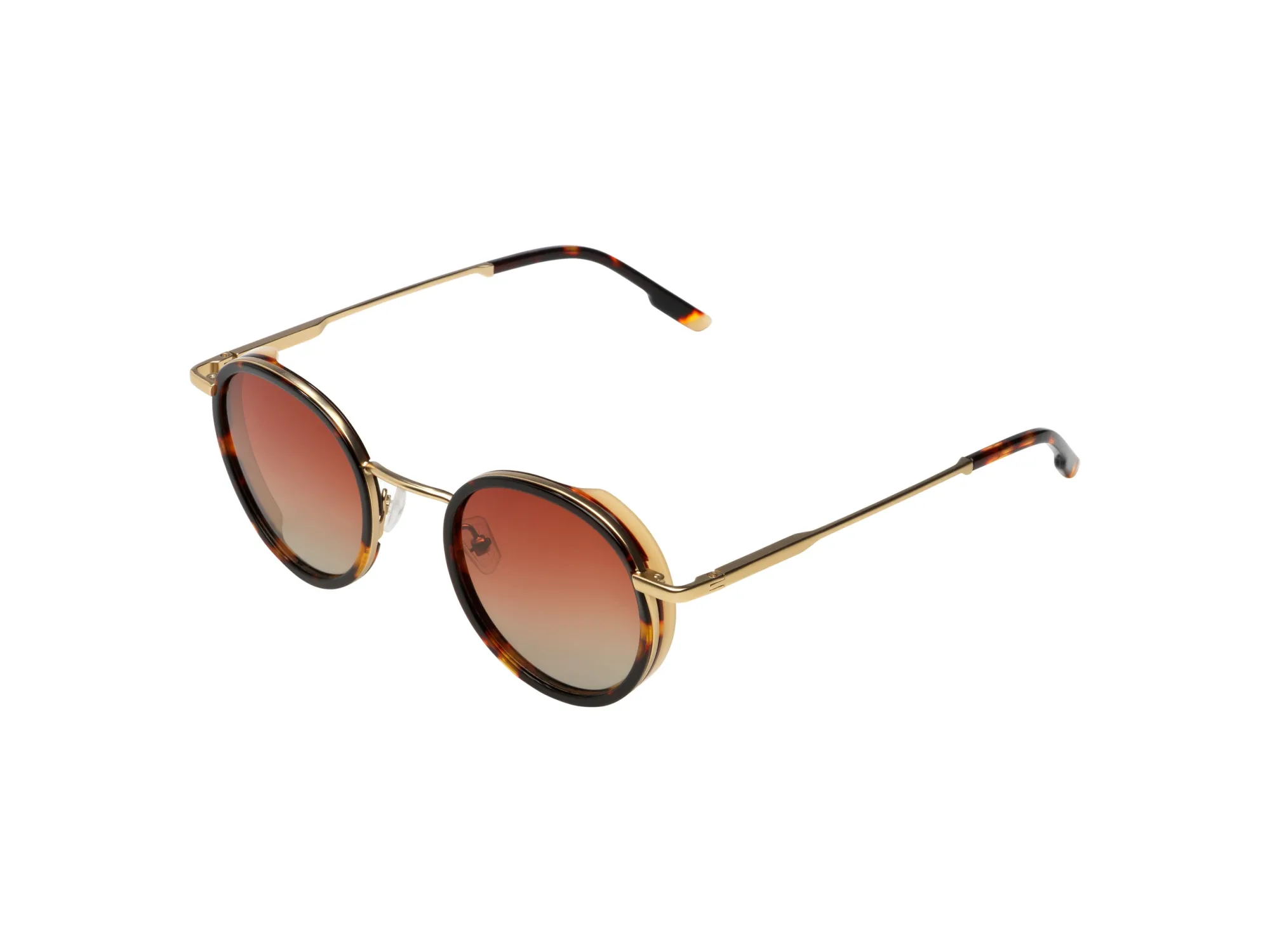 Store Pete White Gold Tortoise Blond Wing Round | New